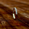 0.7ct Brilliant Diamond Half Eternity 14k Gold Band - 01MY01